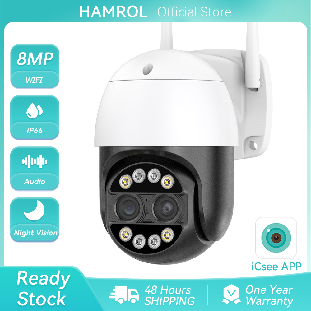 Smart Home Camera Ezviz - 8MP PTZ WIFIカメラ デュアルレンズ 8倍ズーム 防水