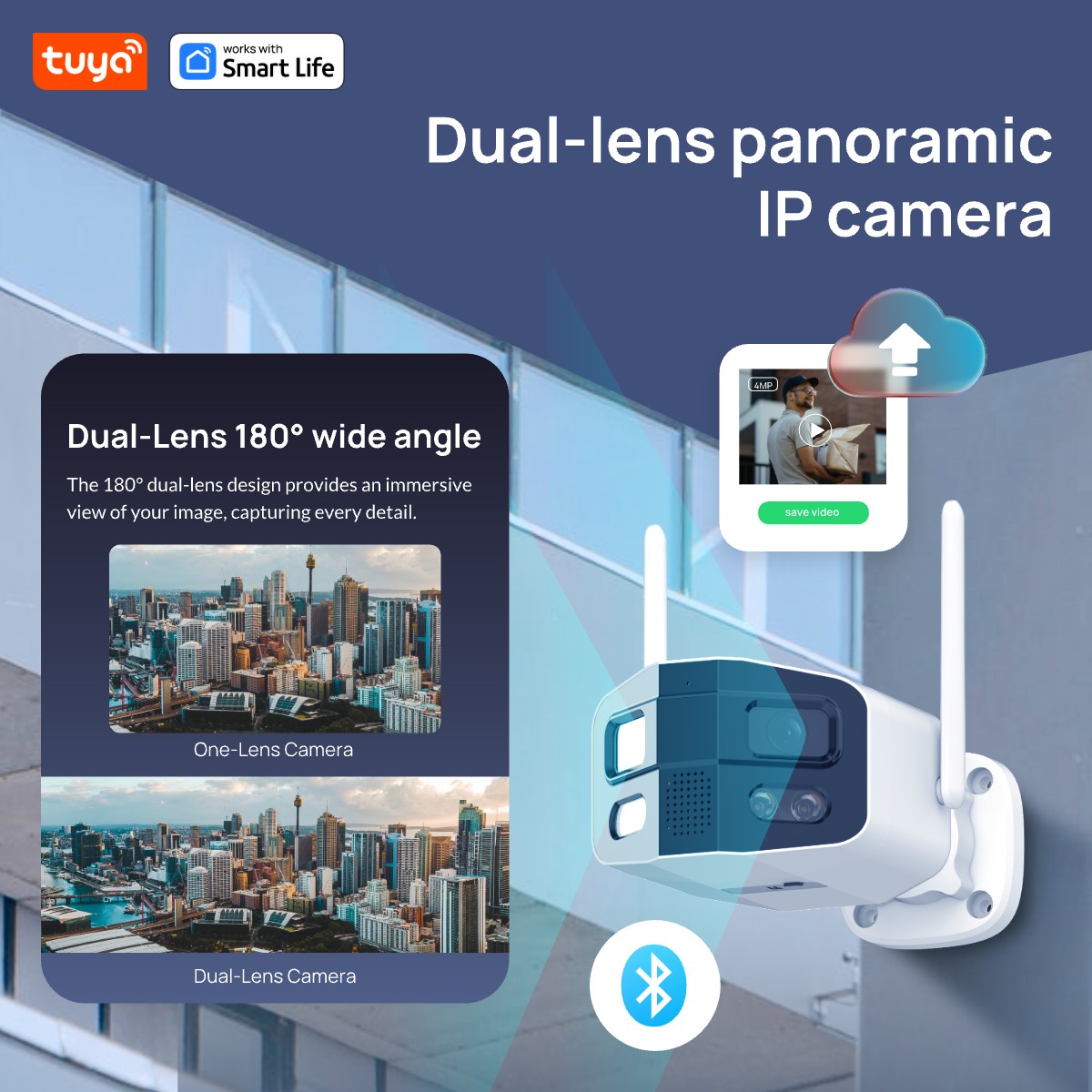 Tuya Smart 4MP 2.5K デュアルレンズ 広角 - Smart Home Camera Ezviz のレビューと価格