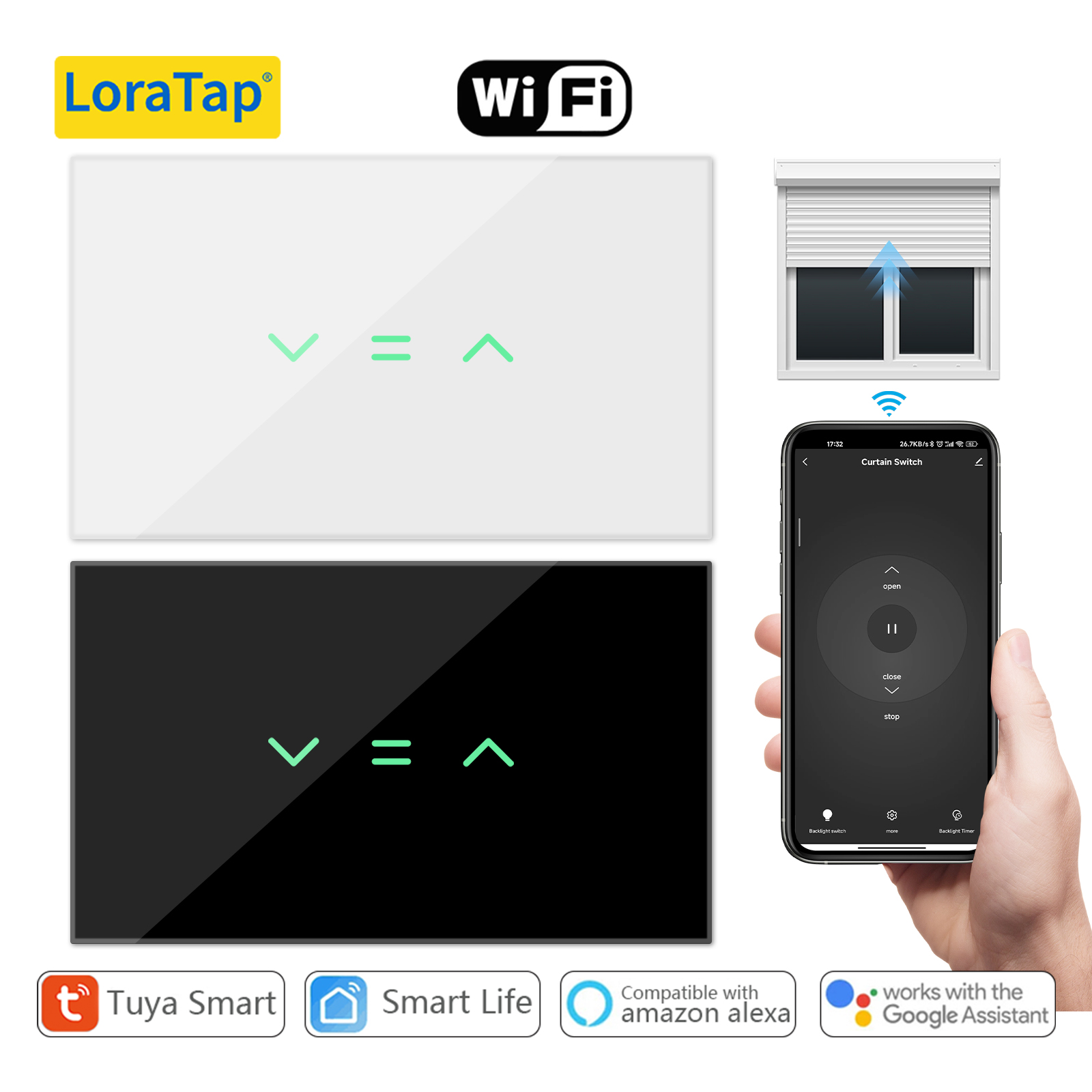 LoraTap US カーテン ブラインド ローラー シャッ - Universal Remote Smart Home のレビューと価格