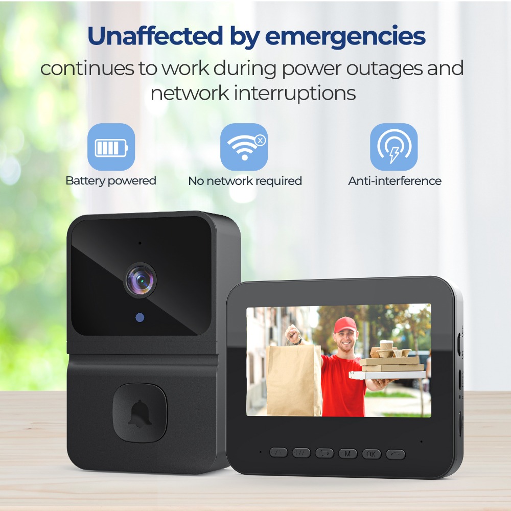 ワイヤレススマートビデオドアベル 4.3インチディスプレイ画 - Smart Home Video のレビューと価格